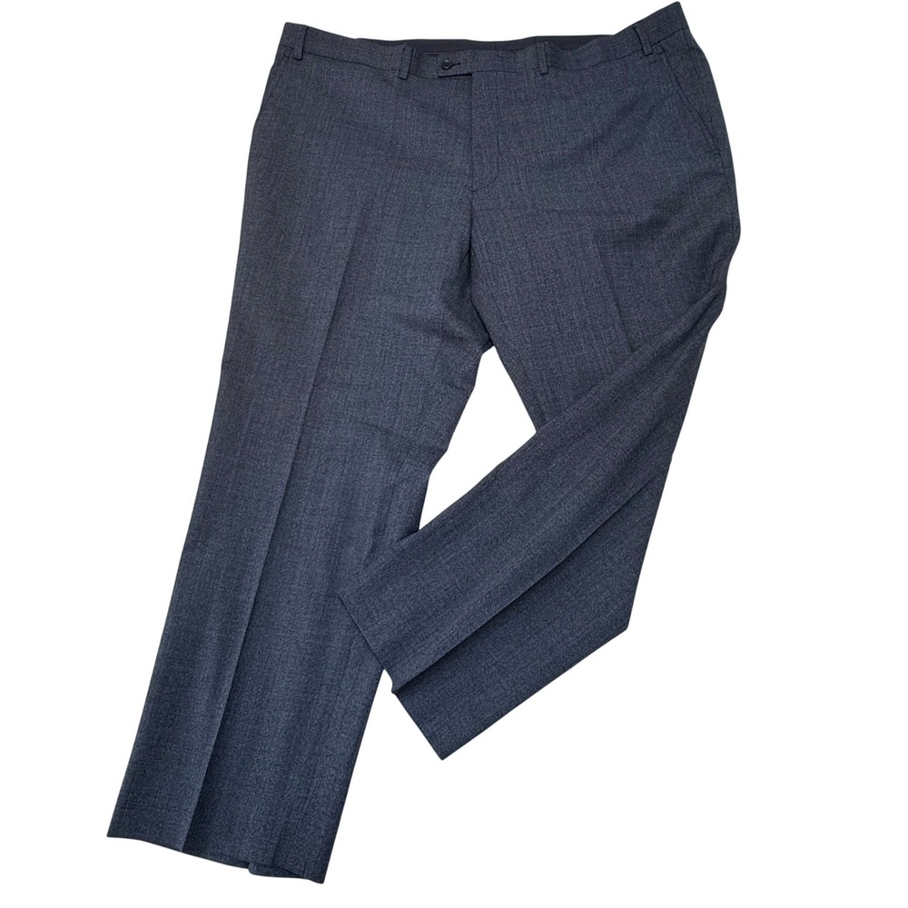 John Varvatos JV Reflex Stretch Mens 46R Charcoal Grey Wool Blend Dress Pants